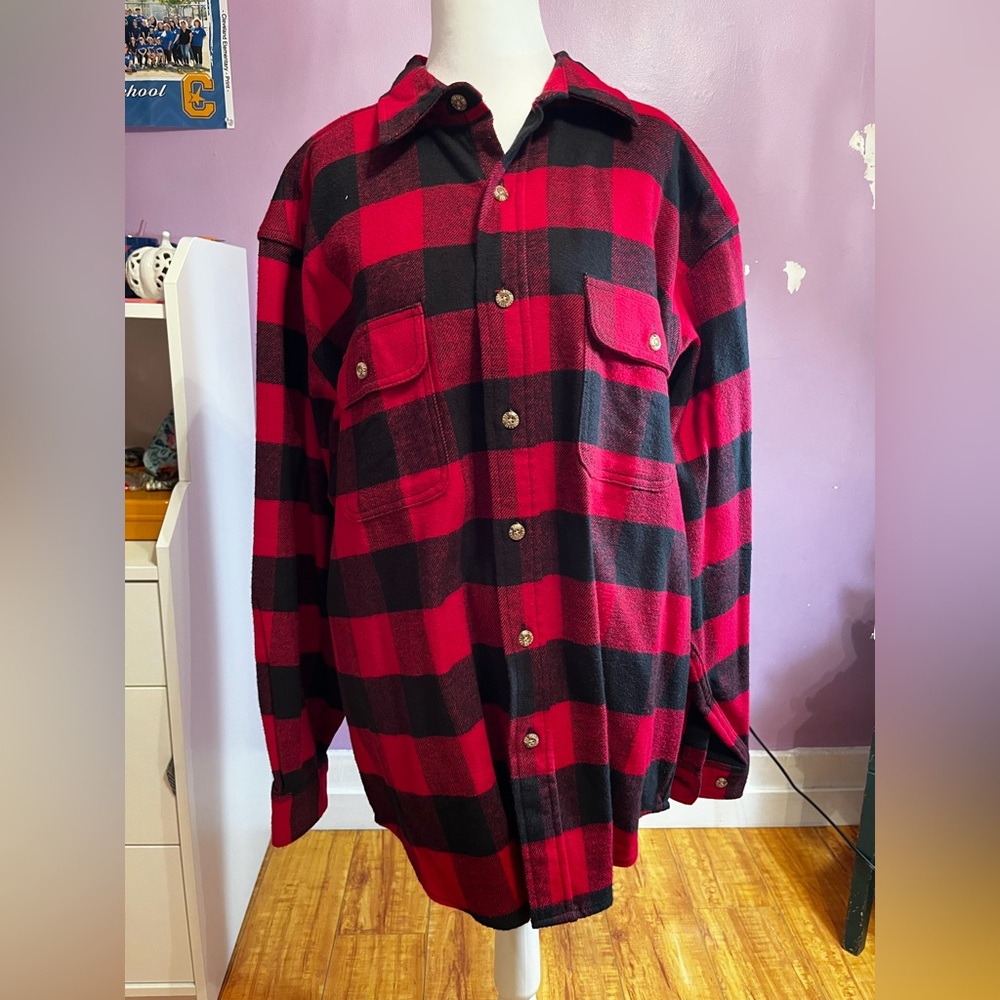 Field & Stream Red and Black Plaid Shirt